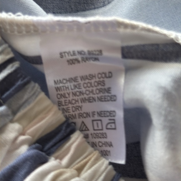 Ocean Drive Blue & Pink Striped Strapless Skort Romper Smocked Waist Tassel Tie - Picture 11 of 12